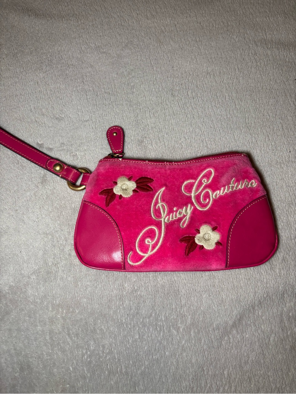 Juicy Couture Pink Velour Wristlet